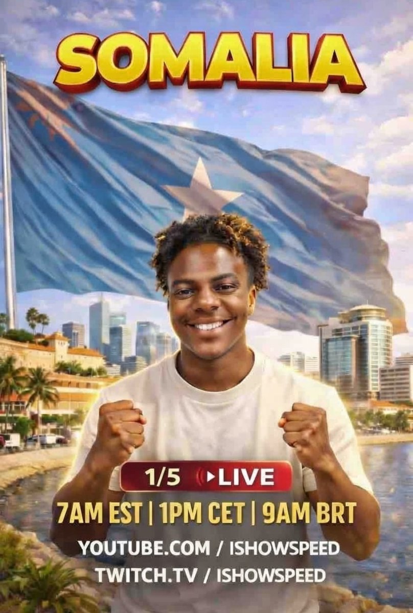 IShowSpeed is closing out his African tour with a final stop in Somalia 🇸🇴