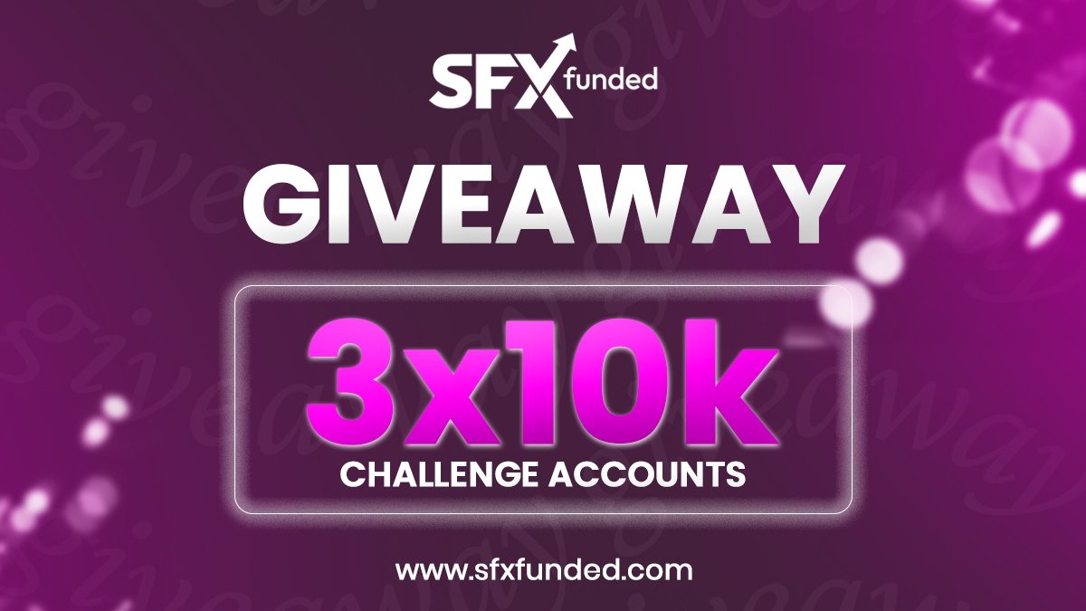 🔥Giveaway Alerts 🔥
3x$10k giveaway

1. Follow <a href="/sfxfundedcom/">sfxfundedcom</a>, <a href="/husamsamy_sfx/">Husam Samy</a> <a href="/faridaharuna/">REEDAHFX 🛜</a>
2. Like, Retweet and Tag 3 traders

Also follow <a href="/pipcommander_fx/">PIPCOMMANDER</a> <a href="/Major__Fx/">Major_Fx</a> <a href="/NufyFx/">Specter</a> <a href="/ZenithPulse_fx/">MANSANAFX1</a> <a href="/Isabelloisa1/">Engr Isaski</a>

Winners in 72hrs