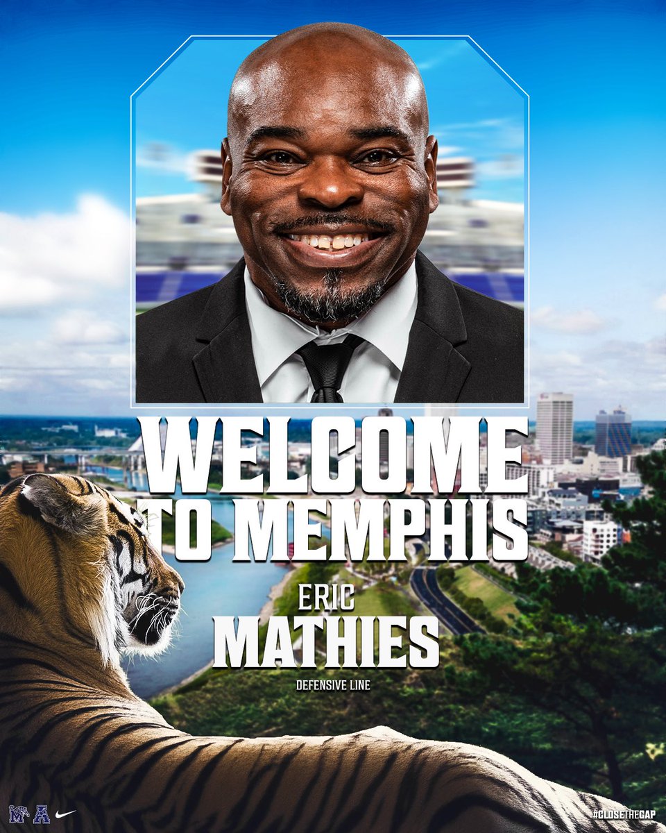 MemphisFB's tweet image. Welcome to Memphis, @CoachMathies Ⓜ️

#GoTigersGo | #CloseTheGap 

📰 gotigersgo.me/4sDqGbB