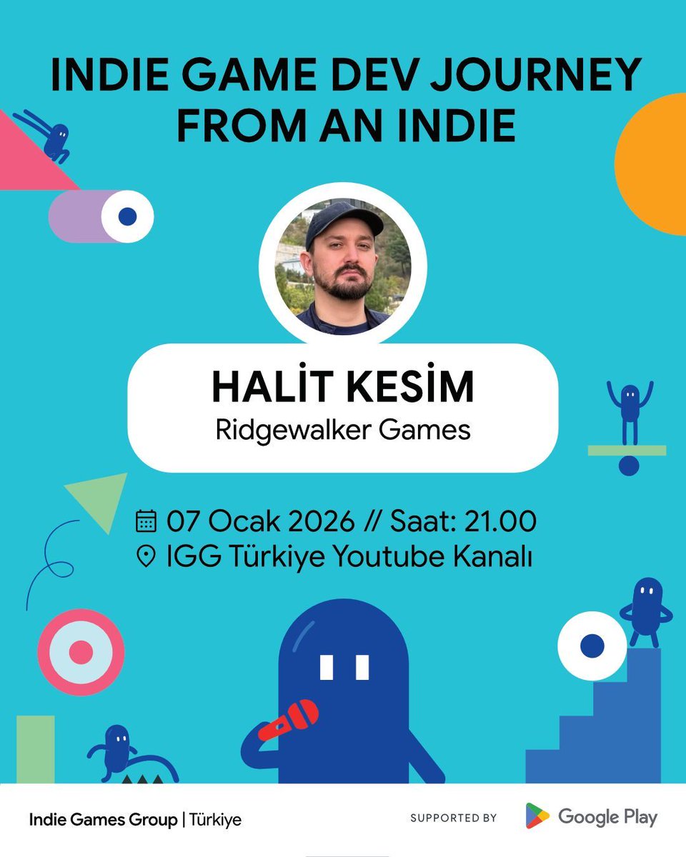 🎮 Indie Game Dev Journey – Halit Kesim 

Oyun geliştirmeye ilgi duyan, indie game dev olmak isteyen ve “ben de yapabilir miyim?” diyen herkes için kaçırılmayacak bir buluşma. İlham ve gerçek deneyim tek yayında 💪

📍 youtube.com/watch?v=F2OVmi… )
👥 kommunity.com/indie-games-gr…