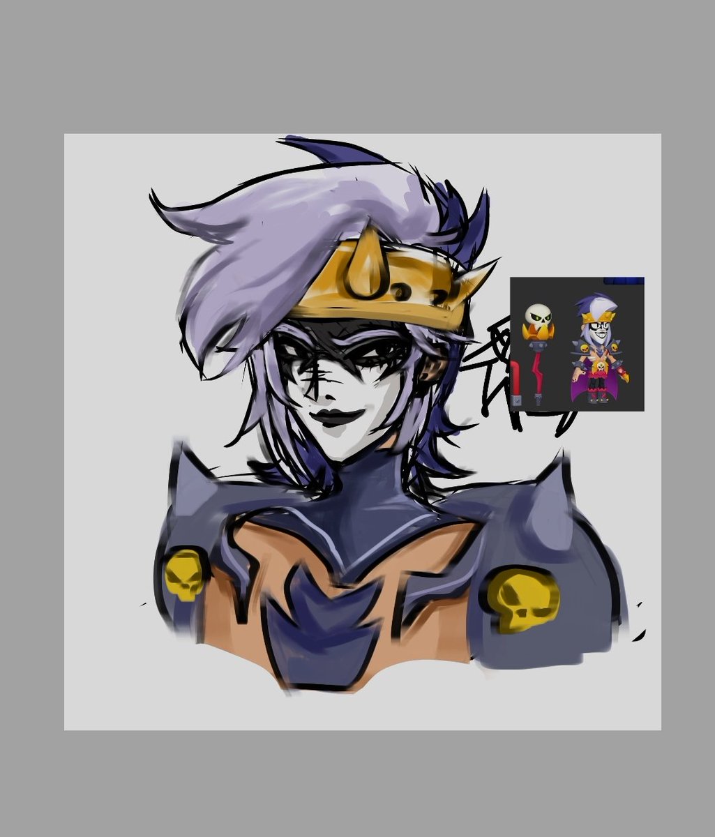 meme ページ　SCO-143/N damm this makeup is so difficult to me #BrawlStars #brawlstarsarts