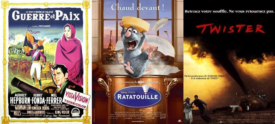 📺 Ce soir à la TV :

Guerre et Paix
★★★☆
senscritique.com/film/guerre_et…
20h55 sur ARTEfr

Ratatouille
★★★★
senscritique.com/film/ratatouil…
21h10 sur M6

Twister
★★★☆
senscritique.com/film/twister/c…
21h10 sur 6ter

#CeSoiràLaTélé #CeSoiràLaTV #Télévision