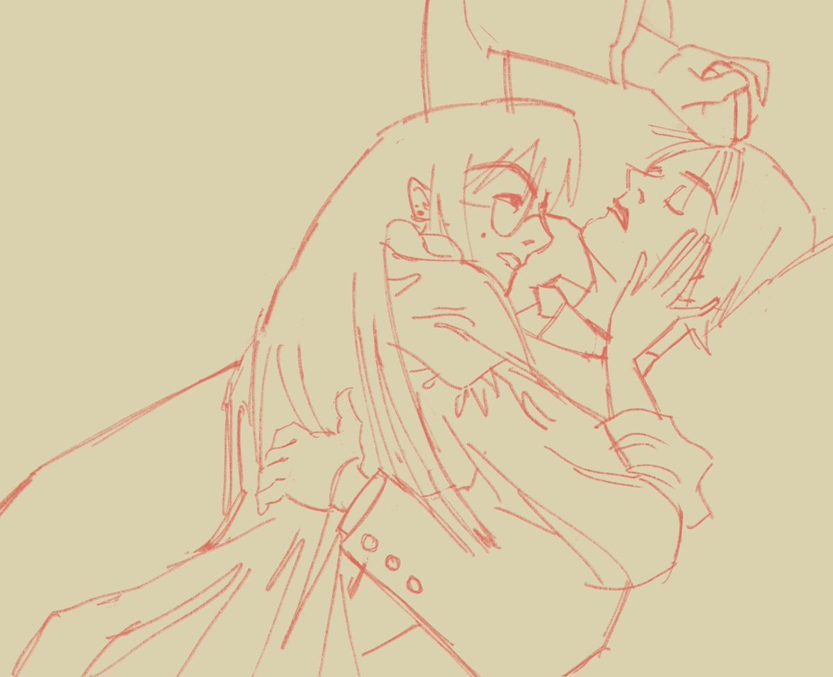 womanslop's tweet image. Okay im like Super scared that ill fuck this up so one last wip #yumeship