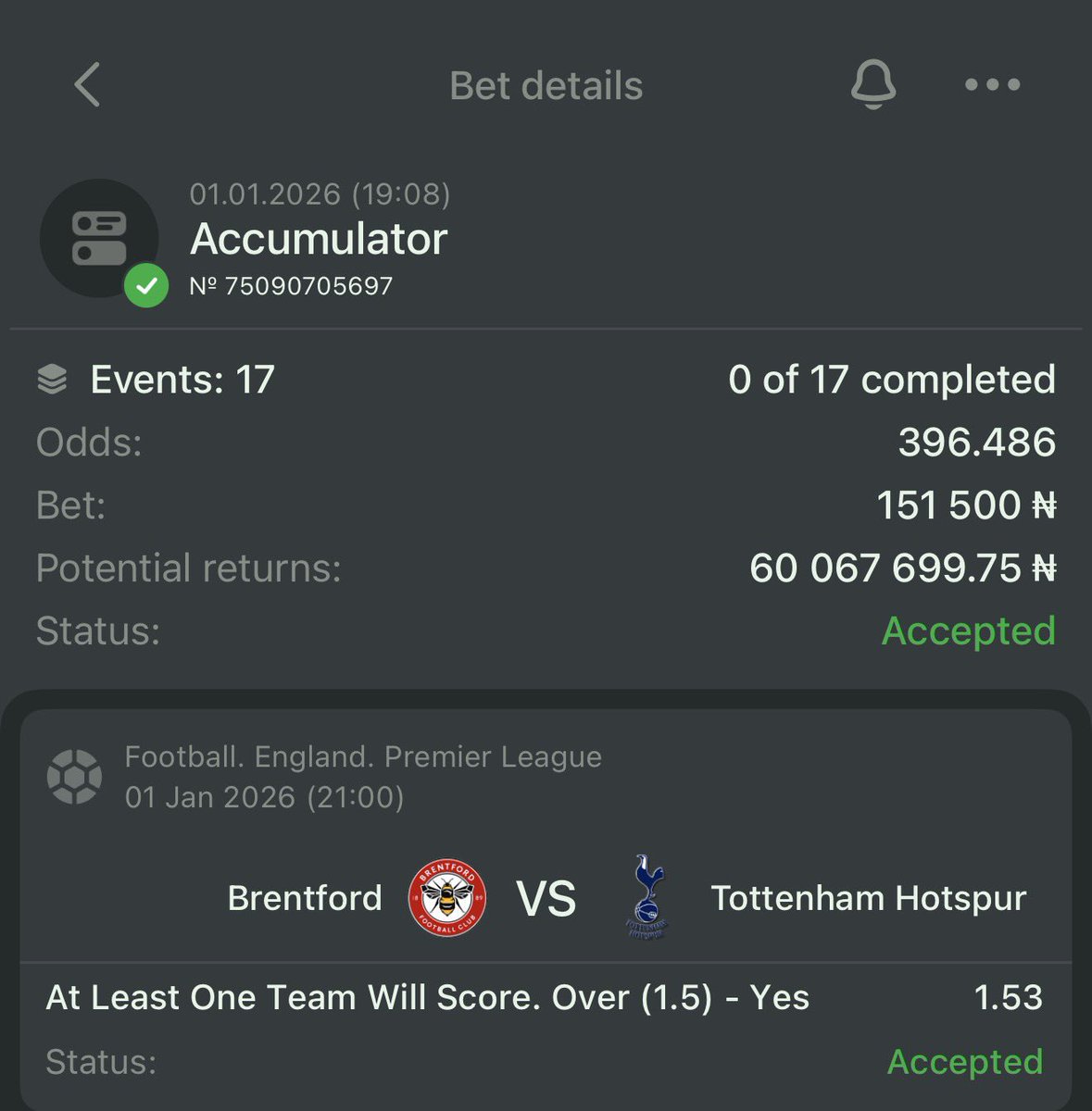 slay_jimmy's tweet photo. 400 odds 🎯 

At least one team to score over 1.5 🎯 

17 games. 22BET code 👉🏾 VK4US

Not on 22BET? Register here: https://t.co/dk8rO6IShq

Use promocode SLAYJIMMY for N200,000 bonus 🔒 https://t.co/RIdZBO2uOO