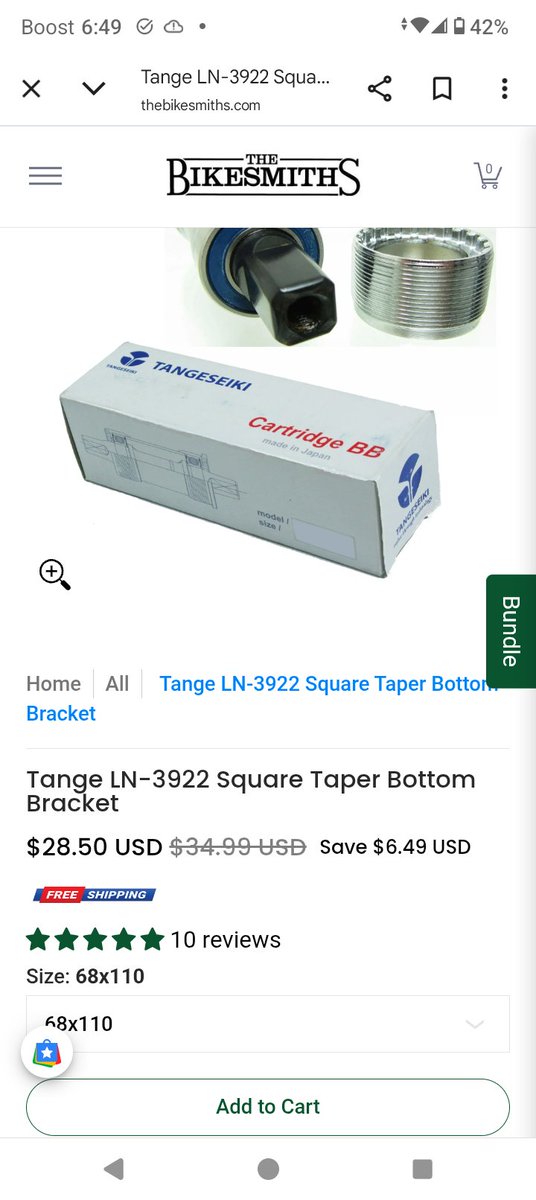 AshleyB46824012's tweet image. Hmm, might wanna upgrade my #BottomBracket to a #Tange model...everything fits: 68mm shell width, English style, square taper and 110mm spindle....might see if bracket feels like it needs greasing/replacing after I use my vice grips on the nut to move the tire forward..
#bike
