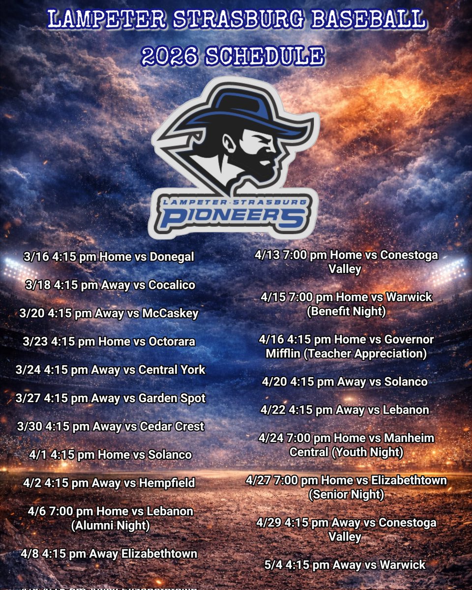 Lampeter Strasburg Baseball tweet media