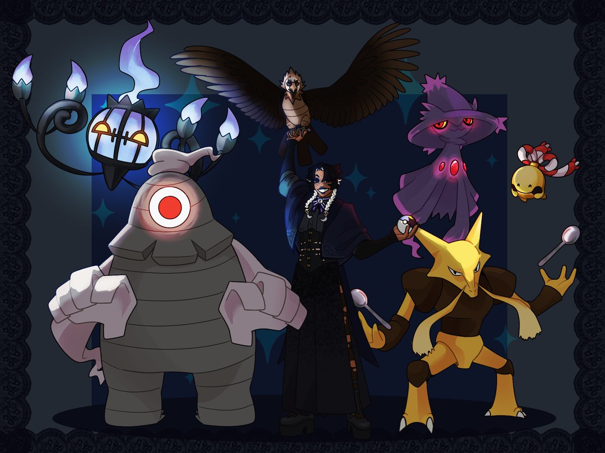 xtigerbite's tweet image. [ #oc #arttwt ] is this thing on.  uuuh. POKEMON AU THEUS (and then i dont post for another 3 months)