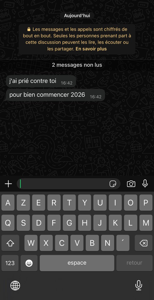 C’est le seul message que j’ai reçu pour le nouvel an hein