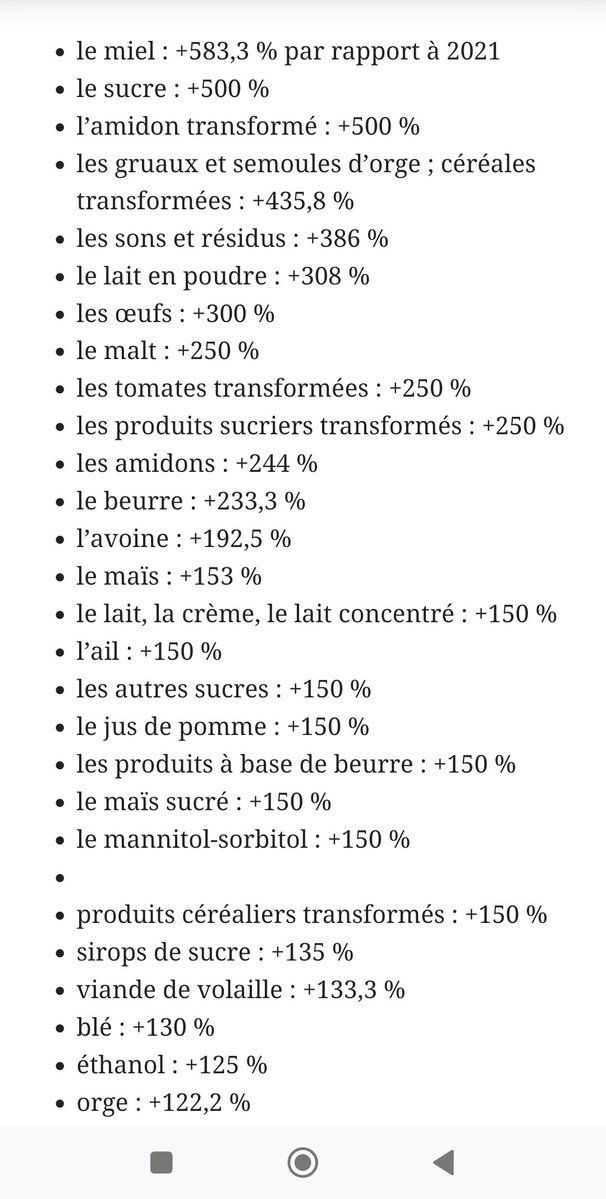 PChaibriant's tweet image. Suppression/ réduction  des droits de douane à l’importation + élargissement des quotas pour les produits ukrainiens.
En + de nous inonder de produits qui ne respectent AUCUNE norme c'est une concurrence totalement déloyale pour les producteurs de l'UE.
ukrinform.fr/rubric-economy…