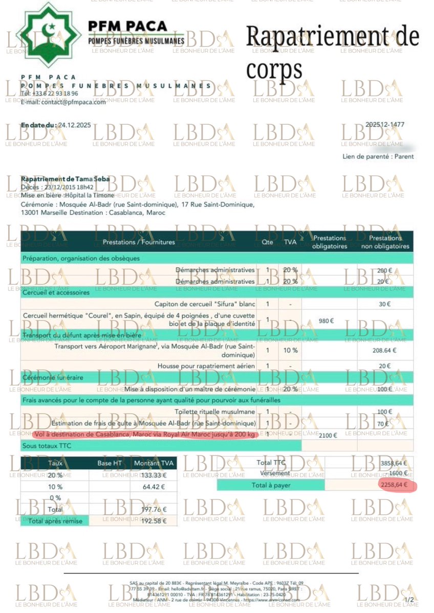 lbda_asso's tweet image. ❗️🚨ACTION DU JOUR ❗️ 

Maman de 3 enfants, sans emploi et vivant qu’avec le RSA, elle a perdu sa mère (qu’Allah lui fasse miséricorde)

Afin de l’enterrer au Maroc 🇲🇦, des frais urgents ont dû être avancés. Elle est à découvert de 1 478,66 €, et n’a pas les moyens de régler.