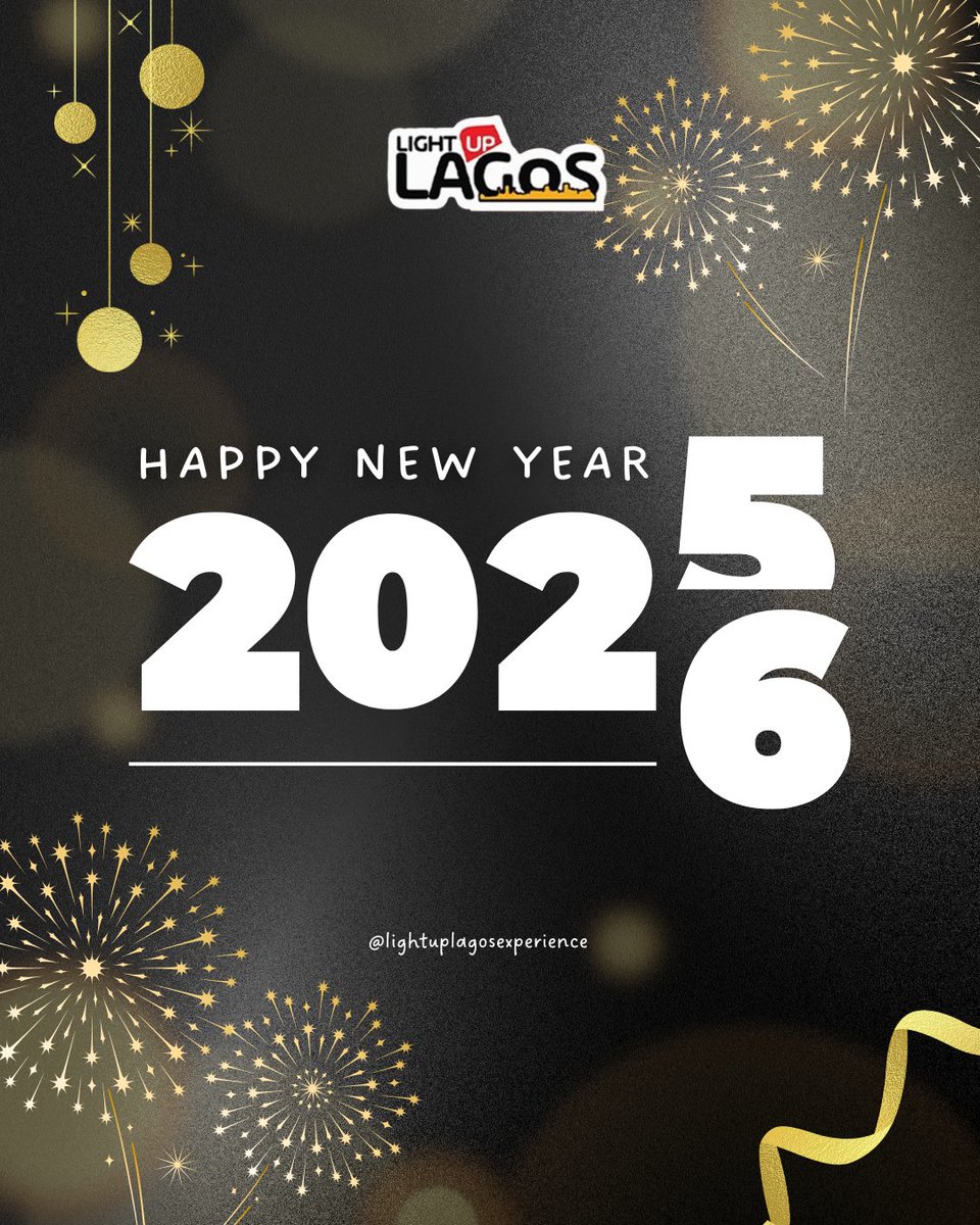 Happy New Year from all of us at Light Up Lagos ✨

Here’s to brighter nights, bigger moments, and unforgettable experiences in the year ahead. Thank you for lighting up the city with us.

Cheers to a new year of joy, culture, and connection. 🥂

#LightUpLagos #HappyNewYear