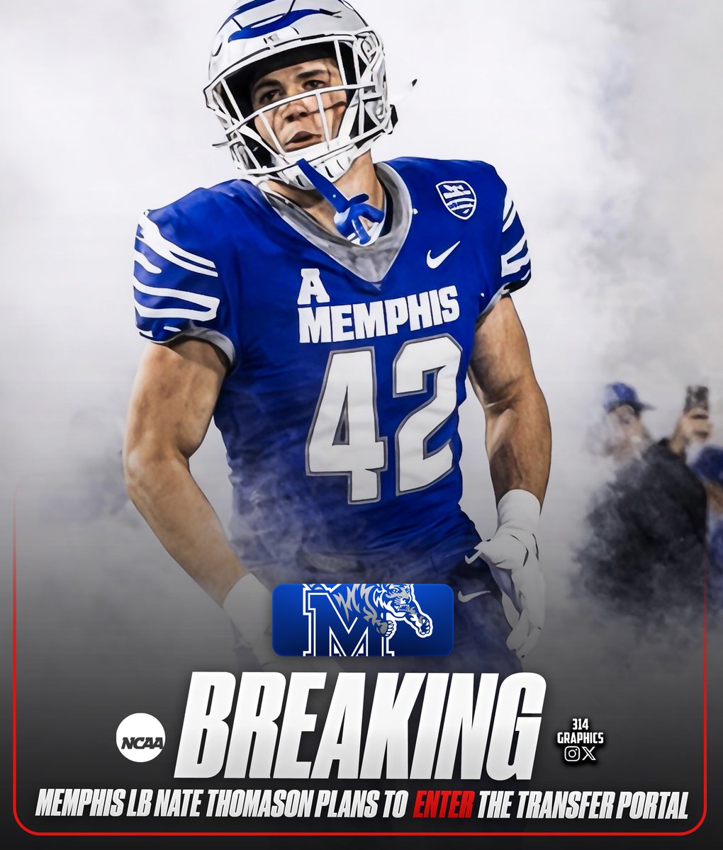 NateThomason8's tweet image. I want to thank God for blessing me with the ability and an opportunity to play the game I love. I will be entering the Transfer Portal with 3 years of eligibility remaining. Thank you Memphis! @RivalsPortal @CFBReport @CollegeFBPortal