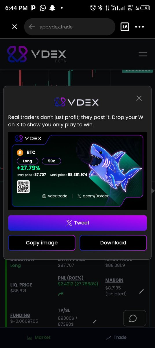 solostixz's tweet photo. First trade of the year........
Starting 2026 with profit is amazing 💙💙💙
all thanks to @josebetandcourt and Vdex @IdMintThat for this amazing platform and support 💙💙
And to @Kings_Webx I want to say a very big thank you for onboarding me to this amazing platform @0xVDEX 💙💙 https://t.co/baMo5odwoL