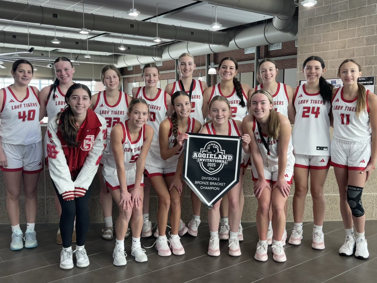GlenRoseGirlsBB's tweet image. Lady Tigers win the Silver Bracket Championship at the Aggieland Tournament! Lady Tigers will be back in action on Friday morning as we host Grandview!! JV starts at 10am followed by the varsity!  Come Support! #ntsf