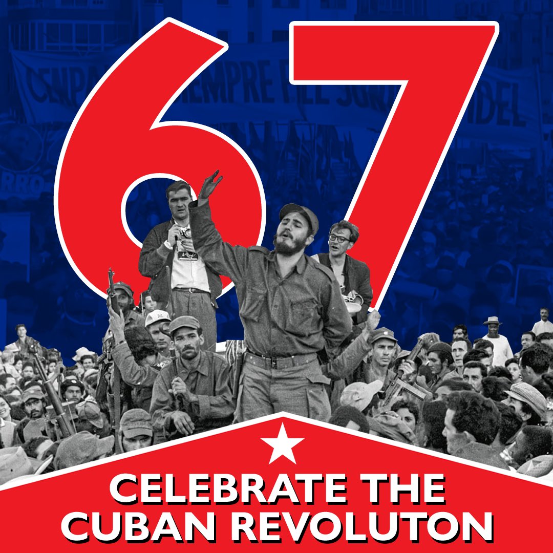CPBritain's tweet image. The beginning of the new year marked the 67th anniversary of the triumph of the Cuban Revolution over the puppet dictatorship of Fulgencio Batista ✌️🇨🇺

On January 1st 1959 after learning of the defeat of his army at Santa Clara, Batista fled #Cuba, never to return. 

Within…