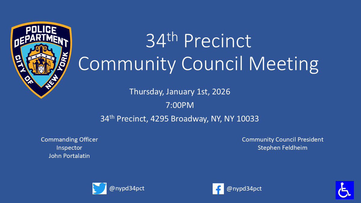 NYPD 34th Precinct tweet media