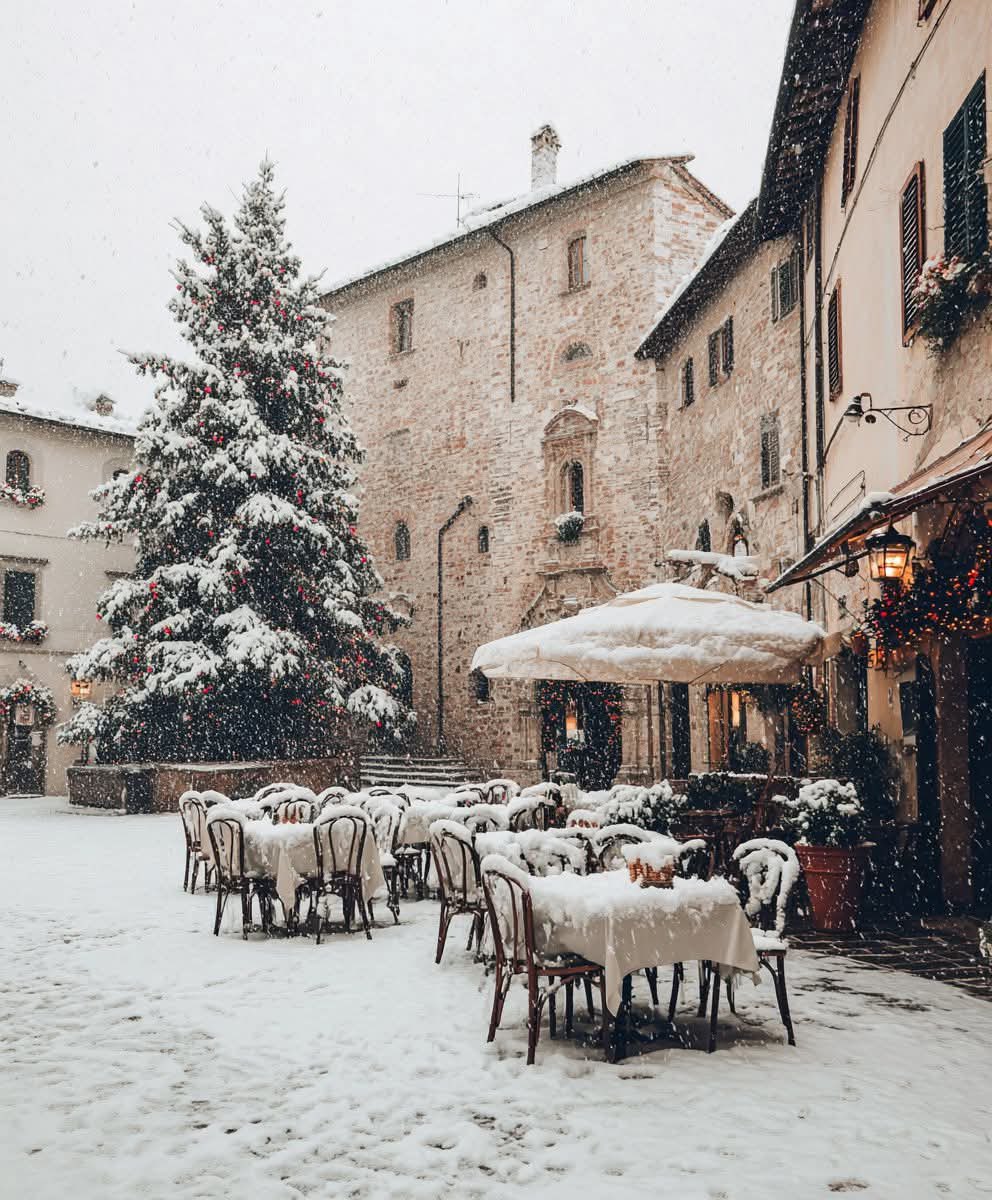 earthcurated's tweet image. Tuscany welcomed its first snowfall of the winter ❄️