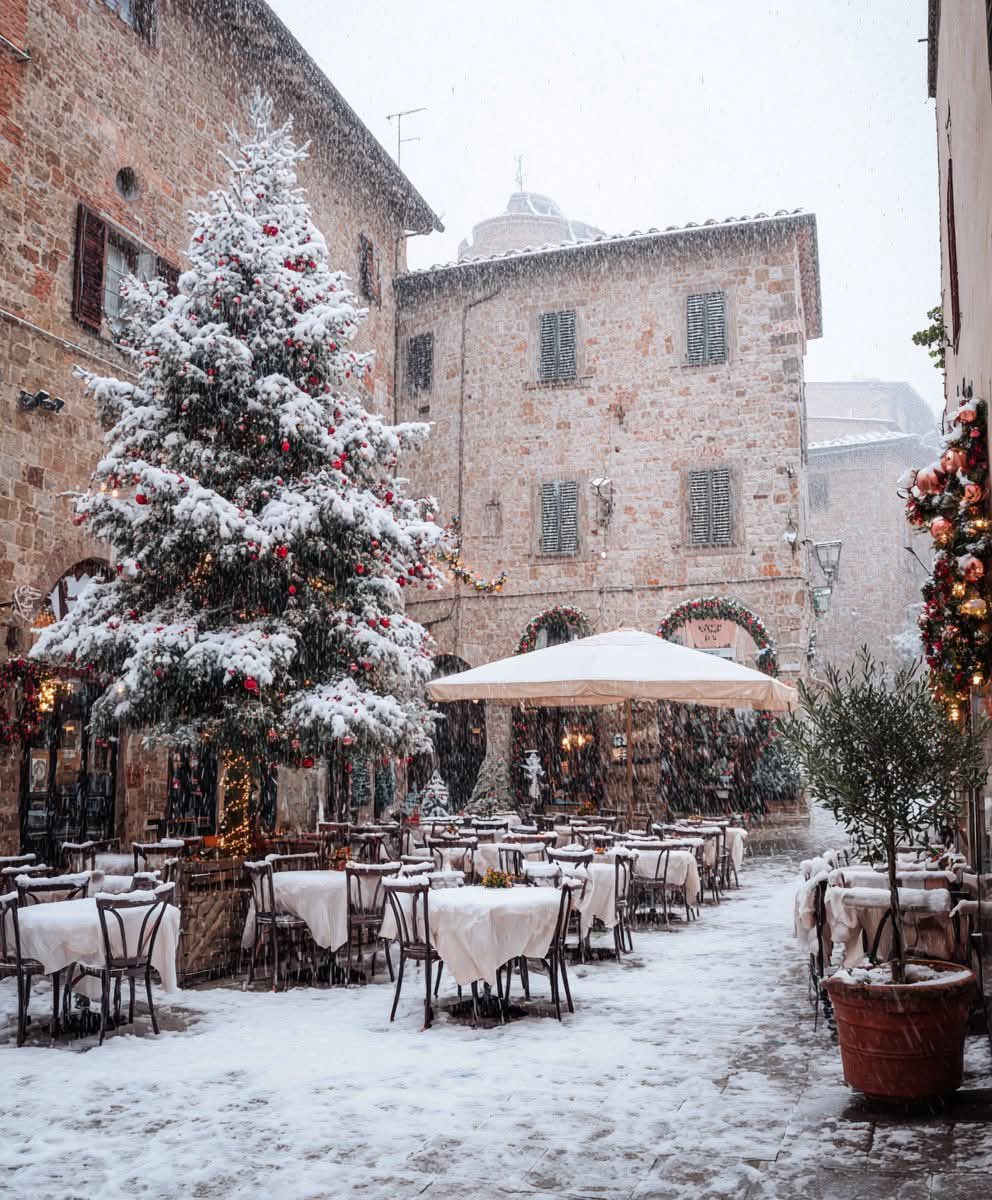 earthcurated's tweet image. Tuscany welcomed its first snowfall of the winter ❄️