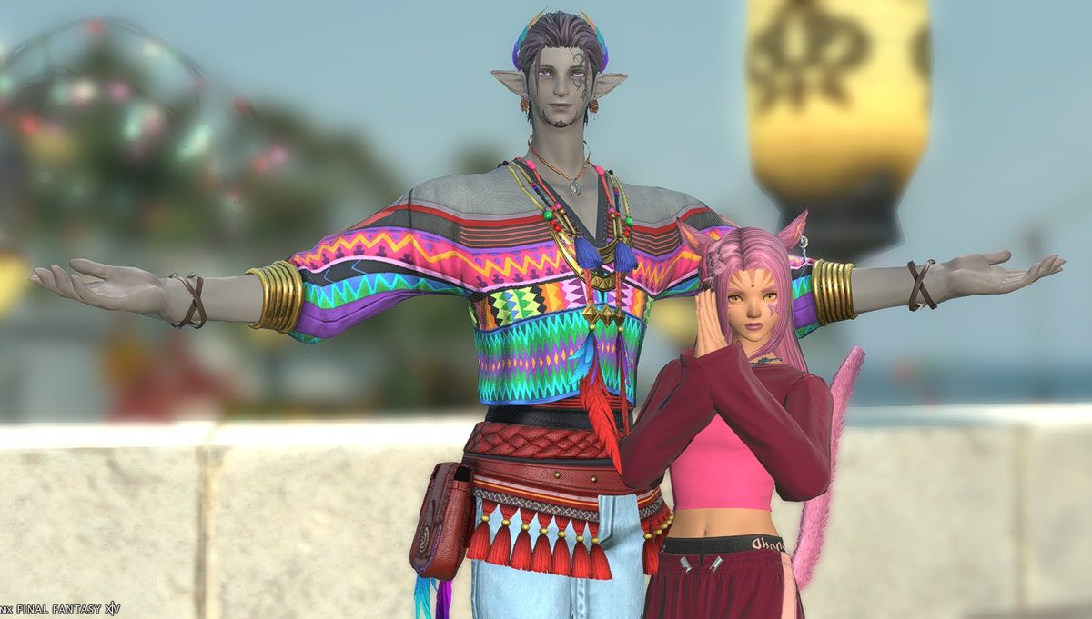 SrinityFF's tweet image. When I was playing Icestinien, I received a very nice comment from someone playing as Estinien, which made me very happy! Also inspired me to change Jaxom from midlander to Duskwight. First Elezen I've made w/face 3. His girlfriend S'harra approves! 😻
#Elezen #Duskwight #FFXIV