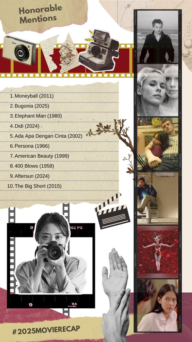 AysBayu's tweet photo. hampir tiap pergantian tahun sejak 2022, aku selalu merekam jejak film-film terbaik yg pernah aku tonton. film bukan hanya sekedar hiburan semata, melainkan menjadi memoar tapak kenangan dan medium refleksi diri. https://t.co/refERO3ZaP