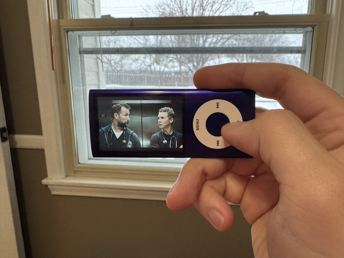 watching the pitt like god and noah wyle intended: on a fifth-generation iPod nano using the built-in speaker