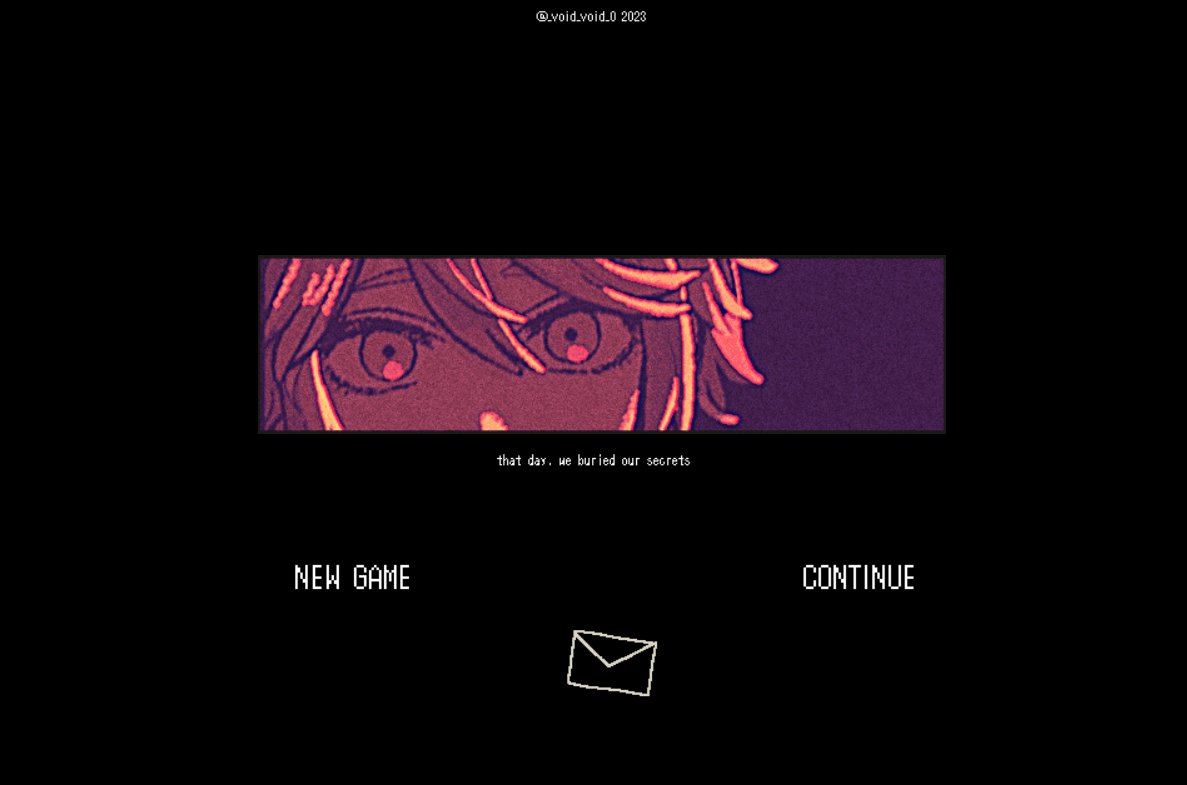 matsukamu's tweet image. THAT DAY, WE BURIED OUR SECRETS
An Identity V Fangame. 
- ( Full English Translation ) -  

A Vicdrew (Andrew/Victor) centric visual novel about dreams and burying bodies in the forest.
 
◆ Creator: @_void_void_0
◆ Translator: @matsukamu
◆ Download: himiume.carrd.co