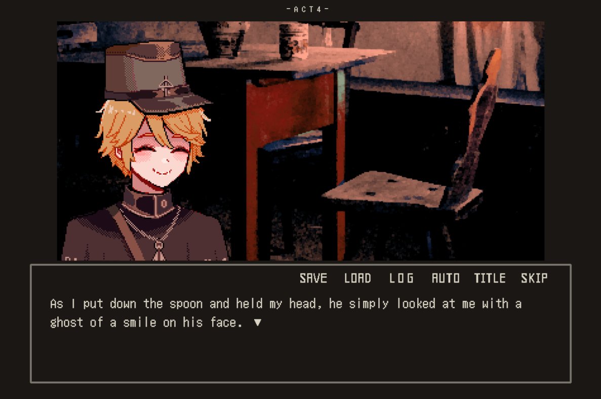 matsukamu's tweet image. THAT DAY, WE BURIED OUR SECRETS
An Identity V Fangame. 
- ( Full English Translation ) -  

A Vicdrew (Andrew/Victor) centric visual novel about dreams and burying bodies in the forest.
 
◆ Creator: @_void_void_0
◆ Translator: @matsukamu
◆ Download: himiume.carrd.co