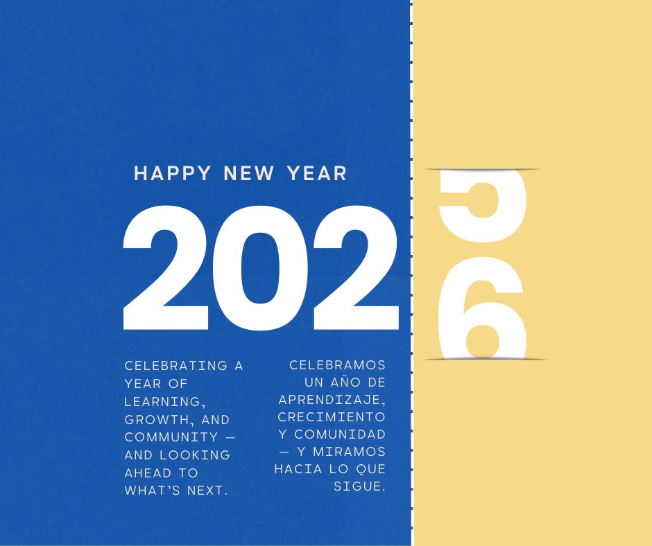 Happy New Year!
As we welcome 2026, we’re excited for the year ahead and grateful for our students, families, staff, and community. We look forward to continuing to learn, grow, and move forward together.