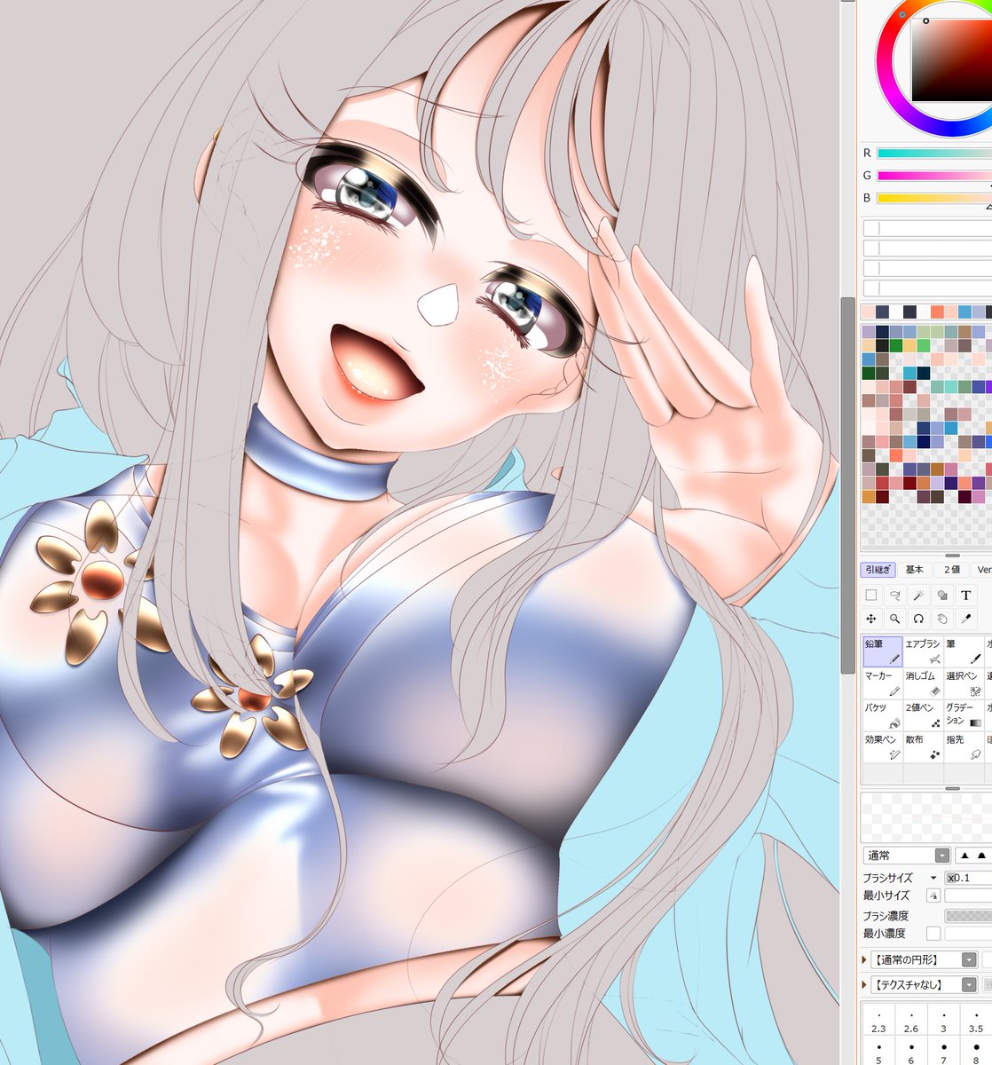 進捗絵は今日はここまで インナーおわり
明日はジャケットとレギンスパンツを仕上げたい
なんとなくデウロちゃんはスポブラとかしそう😌
ブラをしていない絵にしとるけど 