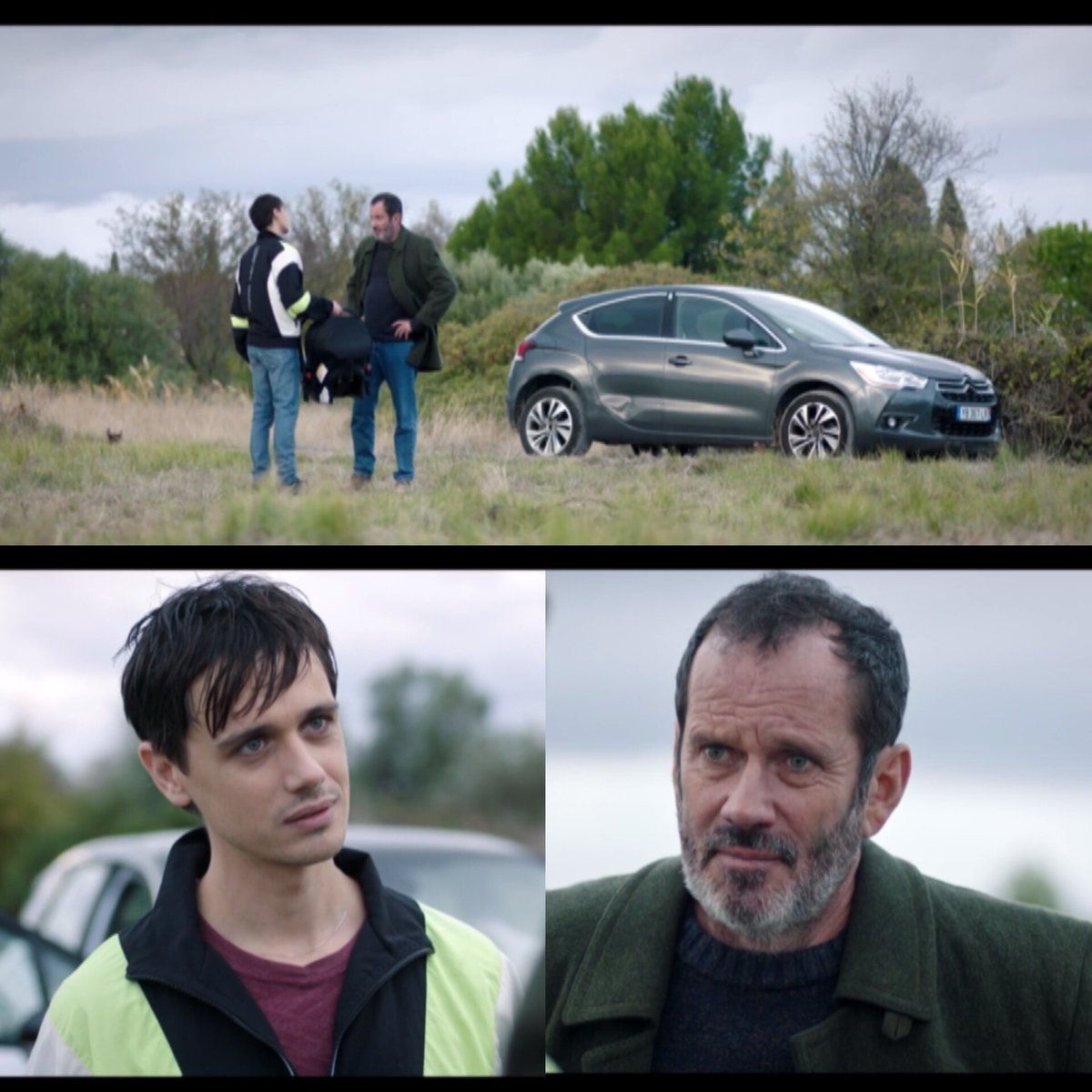 #LeDivinEnfant👶

Alain retrouve Pedro dans un endroit isolé avec Orso, Alain tente de raisonner Pedro.Pedro veut faire passer Orso en Espagne car seul il n’y arrivera pas. Pedro insiste quand Alain lui dit « je peux pas ». Il lui dit qu’il est sa seule chance de s’en sortir