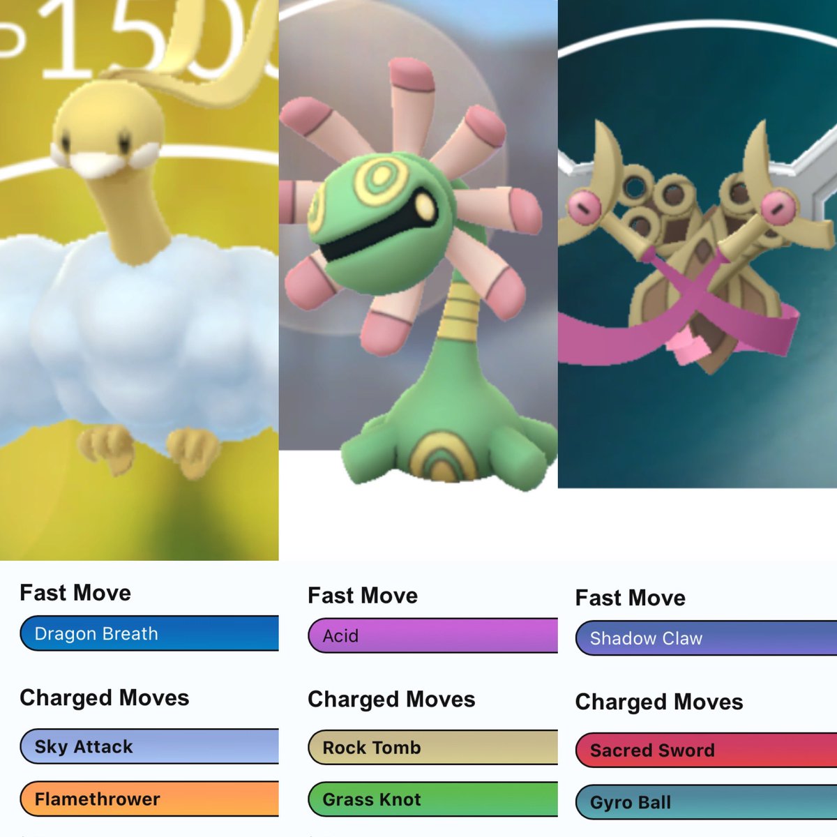 makeshift95's tweet image. Rate my Pokémon Worlds team 🤔 🥊 🏟️ 🥇 💪🏻 

#PokémonGO #PlayPokémon #PokémonWorlds #GBL #DadsThatPvP