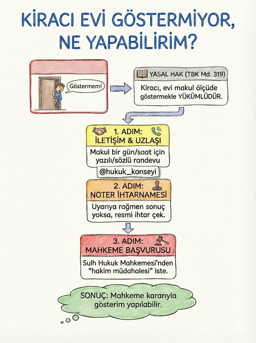 📌Kiracı evi göstermiyor, ne yapabilirim?