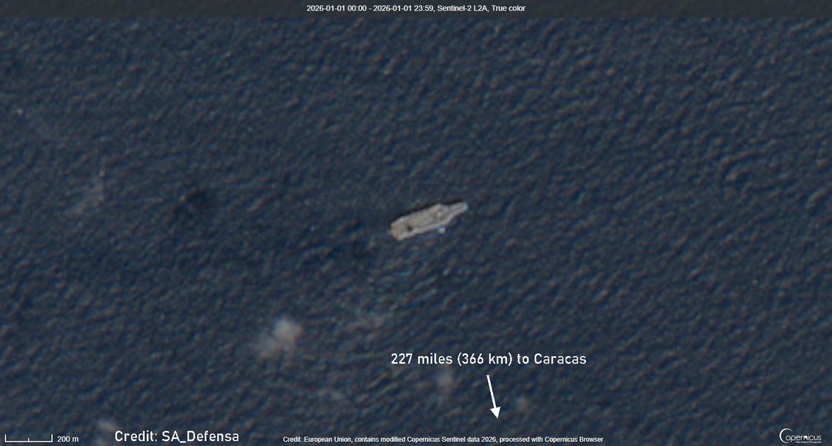 📍Caribbean Sea

The <a href="/USNavy/">U.S. Navy</a>'s (🇺🇸) USS Gerald R. Ford (CVN-78) was spotted just north of #Venezuela (🇻🇪) this morning.

Geolocated: 13.810500, -66.836008