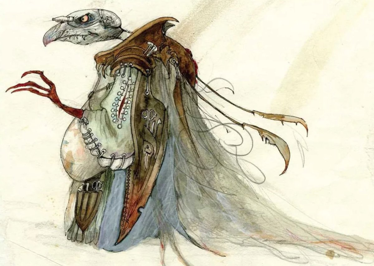 SciFiArchives's tweet image. Concept art by Brian Froud for The Dark Crystal (1982)