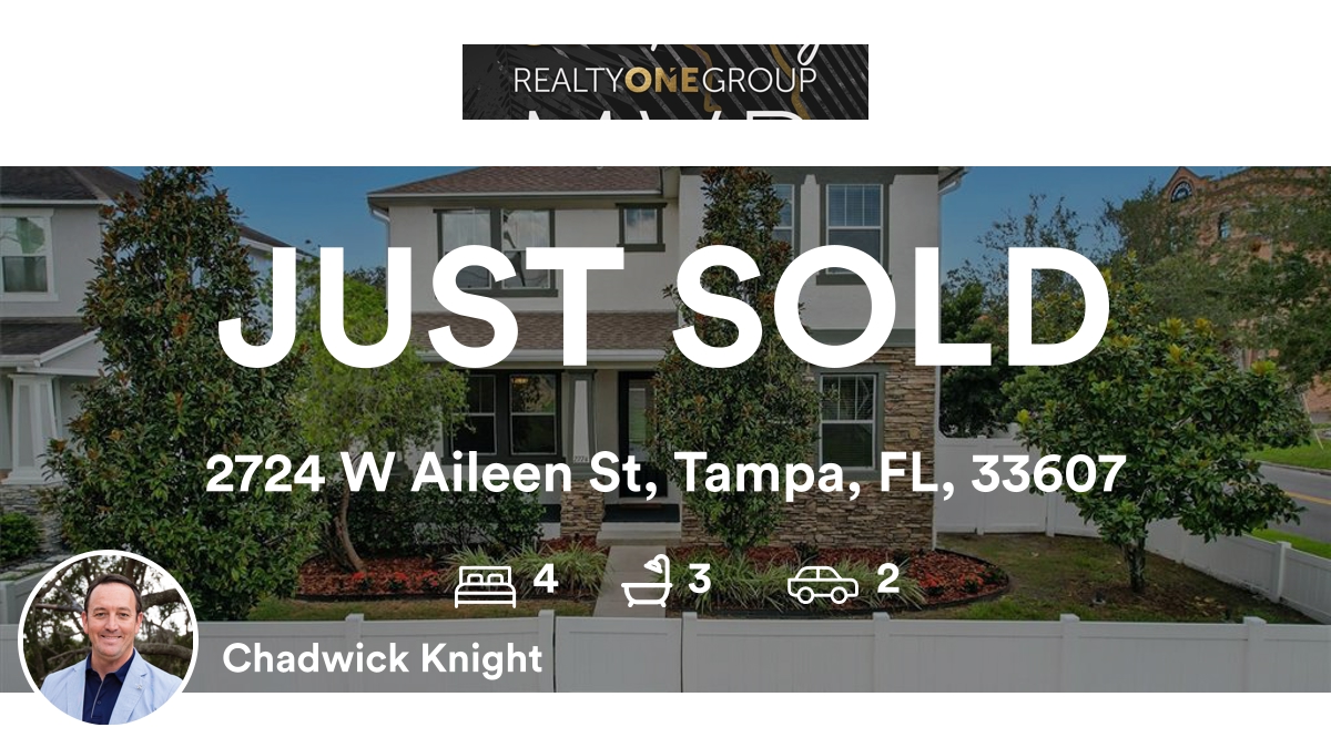 ChadwickSellsFL's tweet photo. 🛌 4 🛀 3 🚘 2
📍 2724 W Aileen St, Tampa, FL, 33607

My latest sale on RateMyAgent.
SL 3321115
https://t.co/qzQ8L0pCAy

...
#ratemyagent #realestate https://t.co/5T7yEvacc5