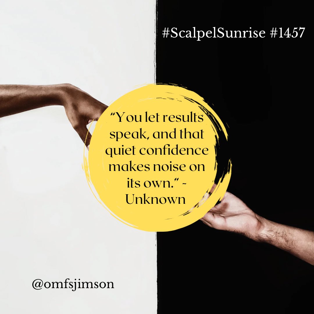 omfsjimson's tweet photo. “You let results speak, and that quiet confidence makes noise on its own.” - Unknown #ScalpelSunrise #QuietConfidence #ResultsOverWords #2026Mindset #Growth #LifeLessons #TFTD @scalpelbeyond https://t.co/FMwiTCT9lz