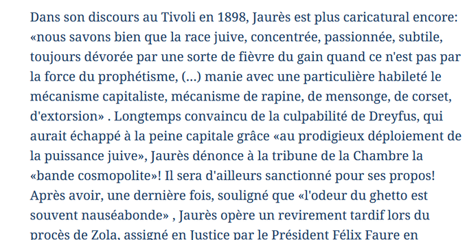 VincentdeVince2's tweet image. Le révisionniste, c'est vous.
L'antisémitisme était en fait très présent dans votre camp et dans les discours d'un certain Jaurès, qui au début applaudit la condamnation de Dreyfus !