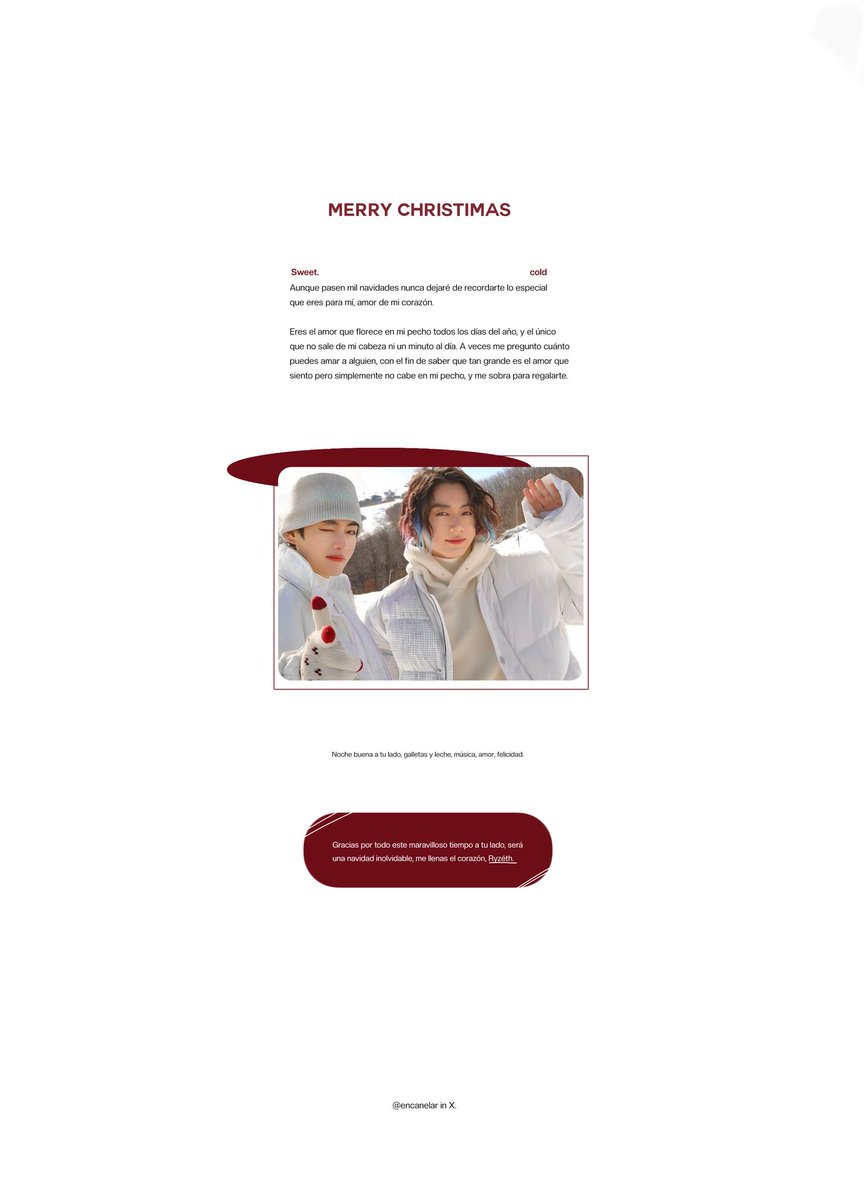 ㅤ
ㅤ ㅤㅤㅤㅤㅤ  ⊹ㅤ2026 !   💌ㅤ ,
ㅤㅤㅤ ㅤㅤㅤ𝙡𝙤𝙫𝙚, 𝙡𝙤𝙫𝙚, 𝙡𝙤𝙫𝙚.
Agradecido con la vida de iniciar un nuevo año con él. 
ㅤ