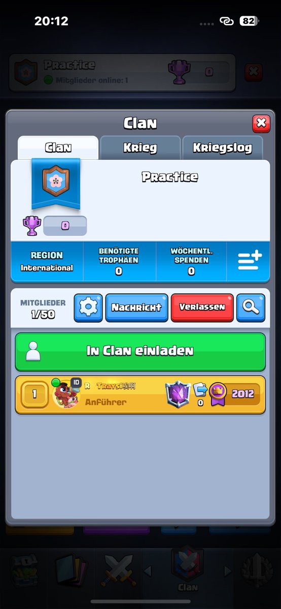 Everyone can Join for Practice❤️

I post all games on Twitter with @📱

link.clashroyale.com/invite/clan/de…