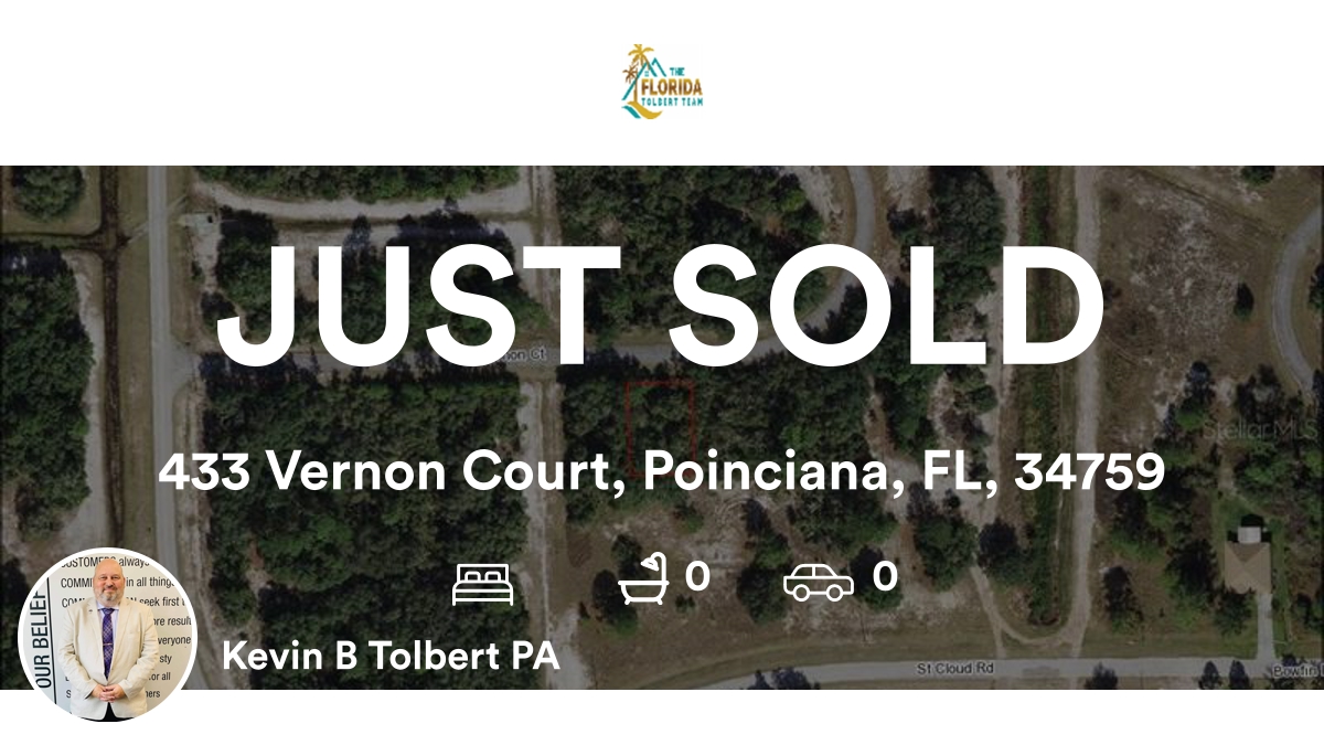 📍 433 Vernon Court, Poinciana, FL, 34759

My latest sale on RateMyAgent.
NAR 276512930
rma.reviews/lqann71xefch

...
#ratemyagent #realestate #KELLER_WILLIAMS_ADVANTAGE_III_REALTY