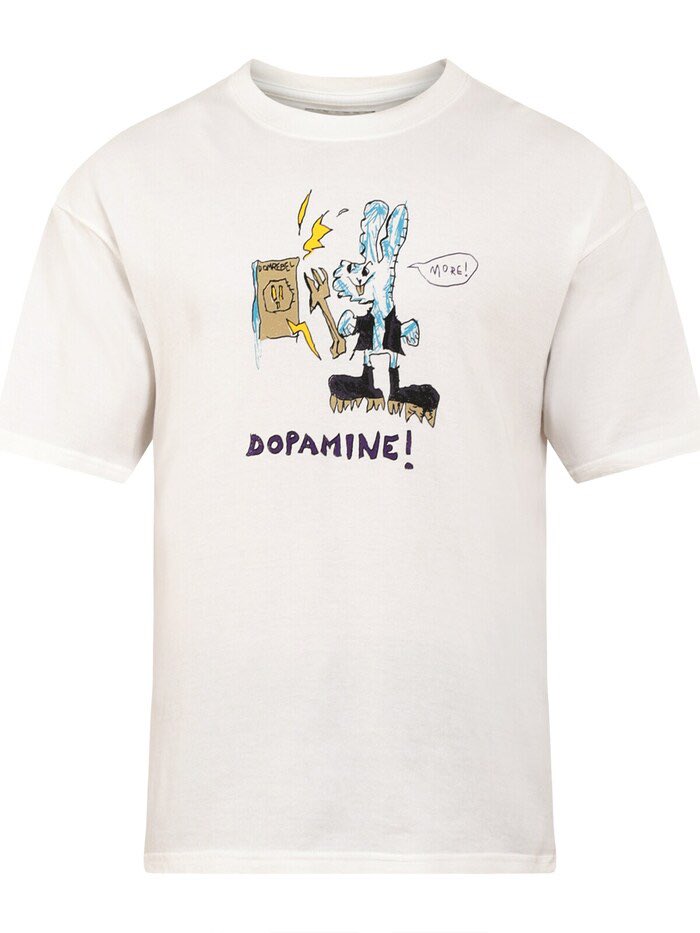 junhanfits's tweet image. DOMREBEL Men Ivory Shock Drop Shoulder T-Shirt