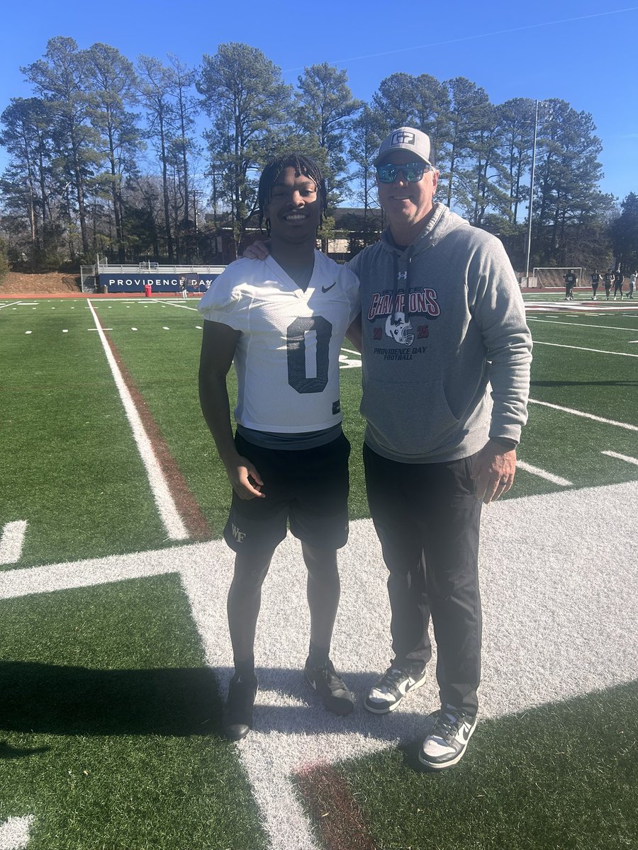 ChadGrier_'s tweet photo. Great to have Coach Dickert and Wake Forest football on campus to prepare for the Duke’s Mayo Bowl! Especially fun to have Zach and Braxton back home!
@CoachDickert @Zachloha @braxtonwinston2 https://t.co/9ldn3oJGPx