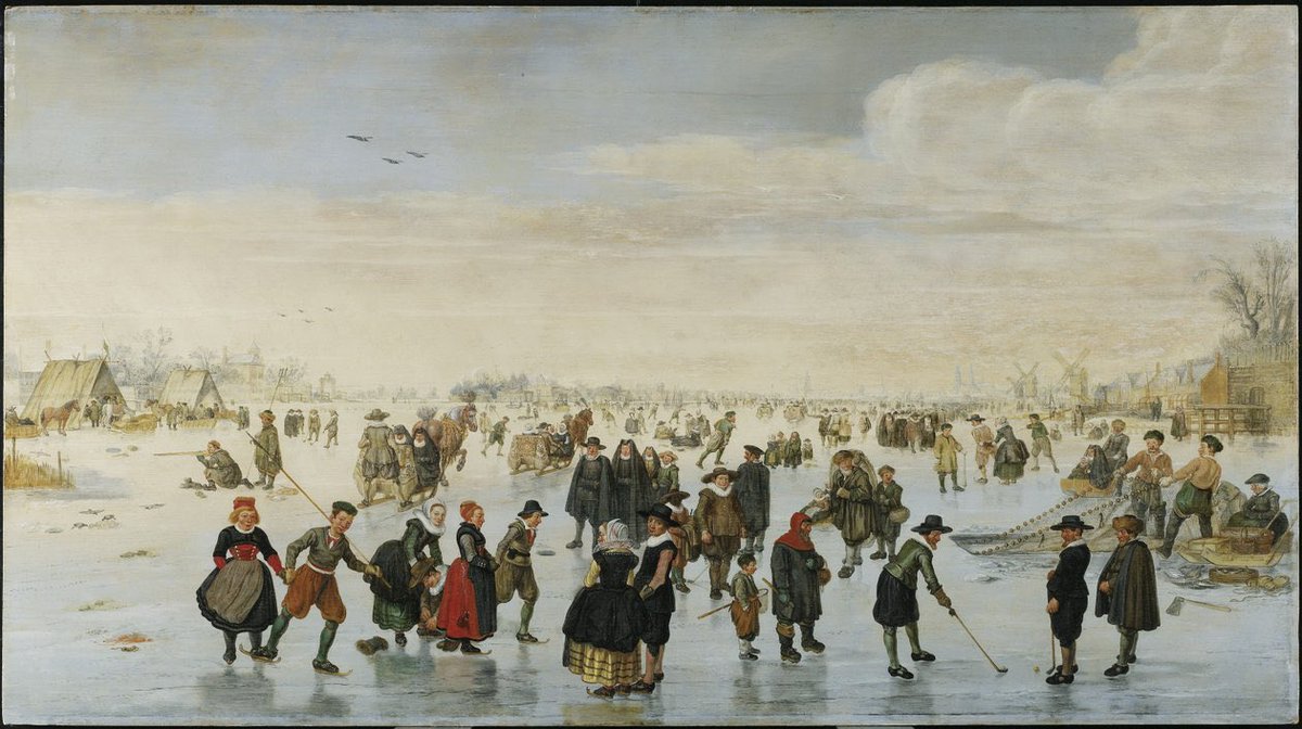 _alice_evans's tweet photo. Do you know this painting?

“Skating on the Amstel”, 1620

I’m struck that 400 years ago, Western European men and women were jointly enjoying winter festivities, hand in hand, as couples, together in public spaces https://t.co/1CcqX8N7nr