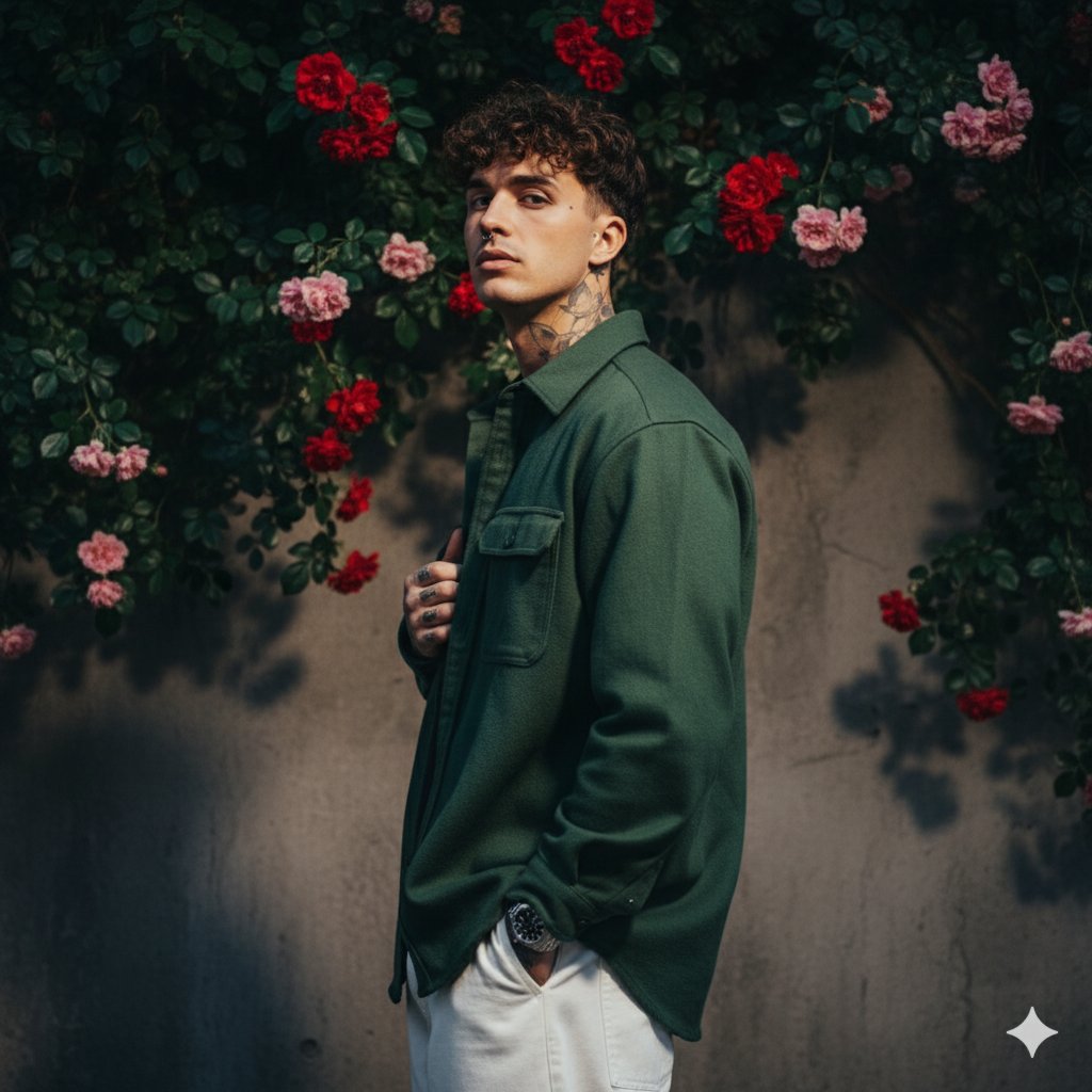 Blooming Confidence: A Cinematic Portrait