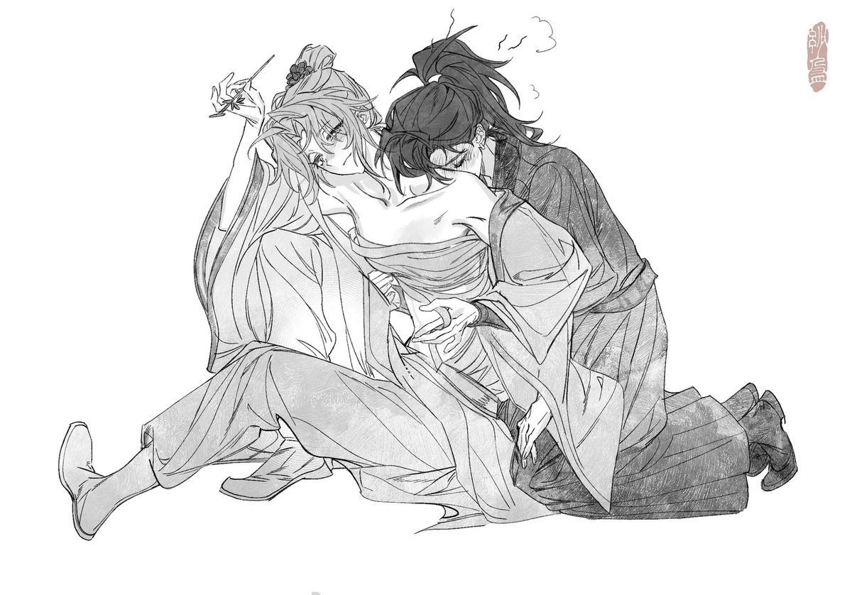 meowstering_wwm's tweet photo. The ember of East and the young master👩🏻‍❤️‍👩🏻
(commission don't use)@1999DoggySummer 
#WhereWindsMeet #WWM #燕云十六声 #meowy #meowstering #妙盈 https://t.co/FSeHfJPT8L
