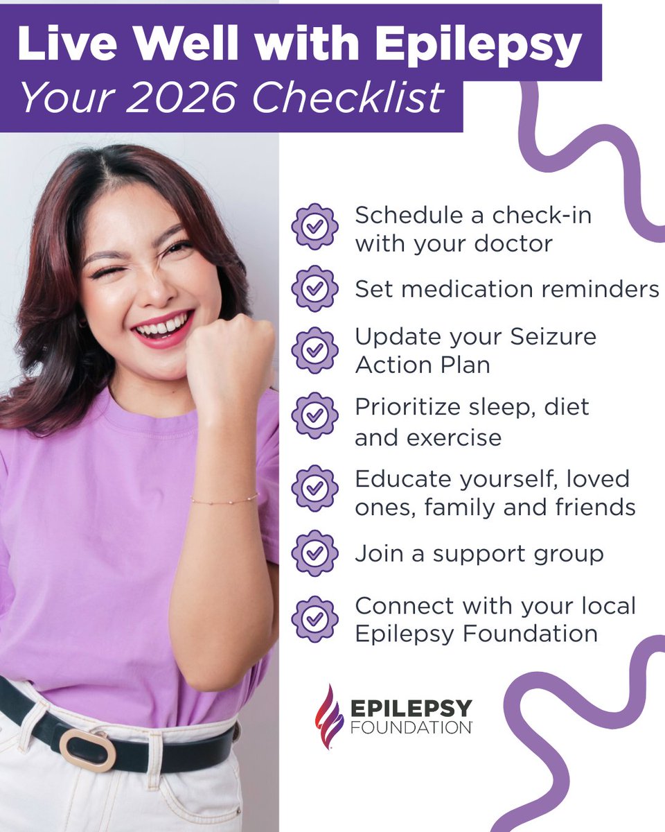 EpilepsyFdn's tweet image. The start of a new year is a natural time to pause, reflect, and set intentions. If you’re living with epilepsy, this is a great moment to take steps that help you feel more prepared, connected, and supported in your journey.