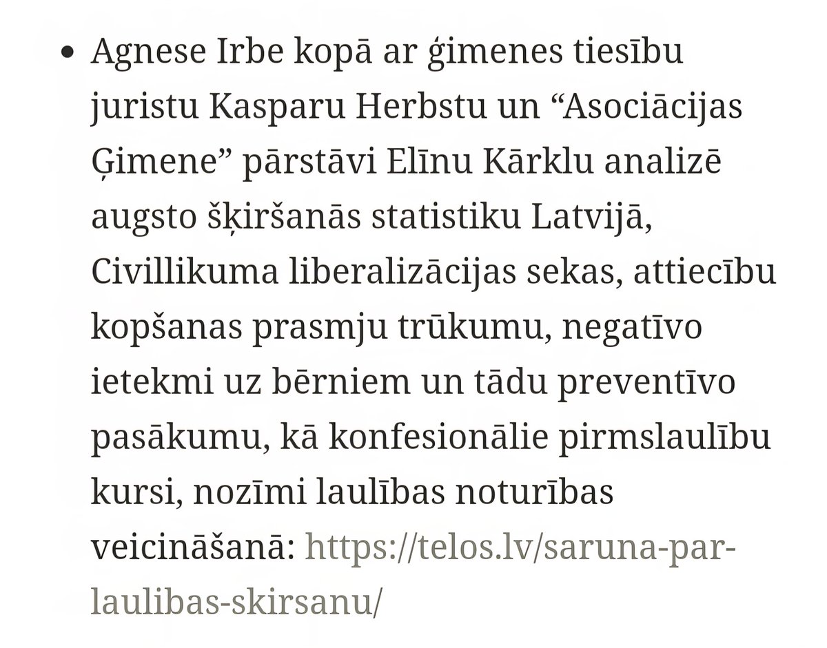 Pateicamies <a href="/LvTelos/">telos.lv</a> par iespēju 2025.gadā runāt par laulības nozīmīgumu un šķēršļiem, ar kuriem sastopas laulātie!

telos.lv/2025-telos-las…