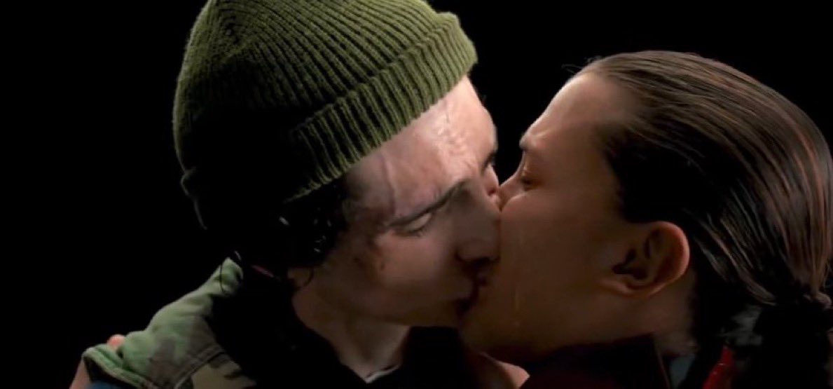 kieslvr's tweet image. the veins on his face and the tear streaming down her cheek with their furrowed eyebrows. this kiss is so tragic but so beautiful