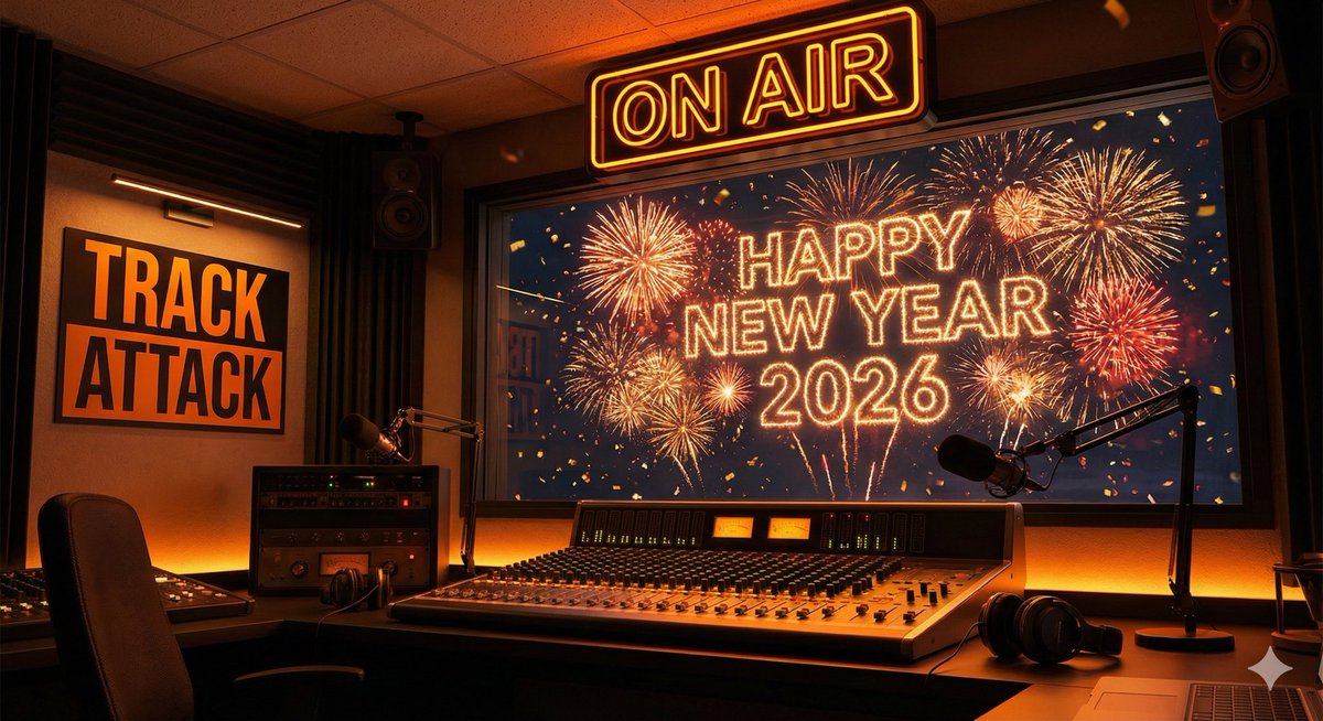 pepecampamx's tweet image. ¡Feliz Año Nuevo 2026! ⚫️🟠

Gracias por hacer de Track Attack su casa del rock. La cabina sigue encendida y lista para otro año de buena música. 

¡Gracias por escucharnos!

#TrackAttack #RadioRock #NewYear2026