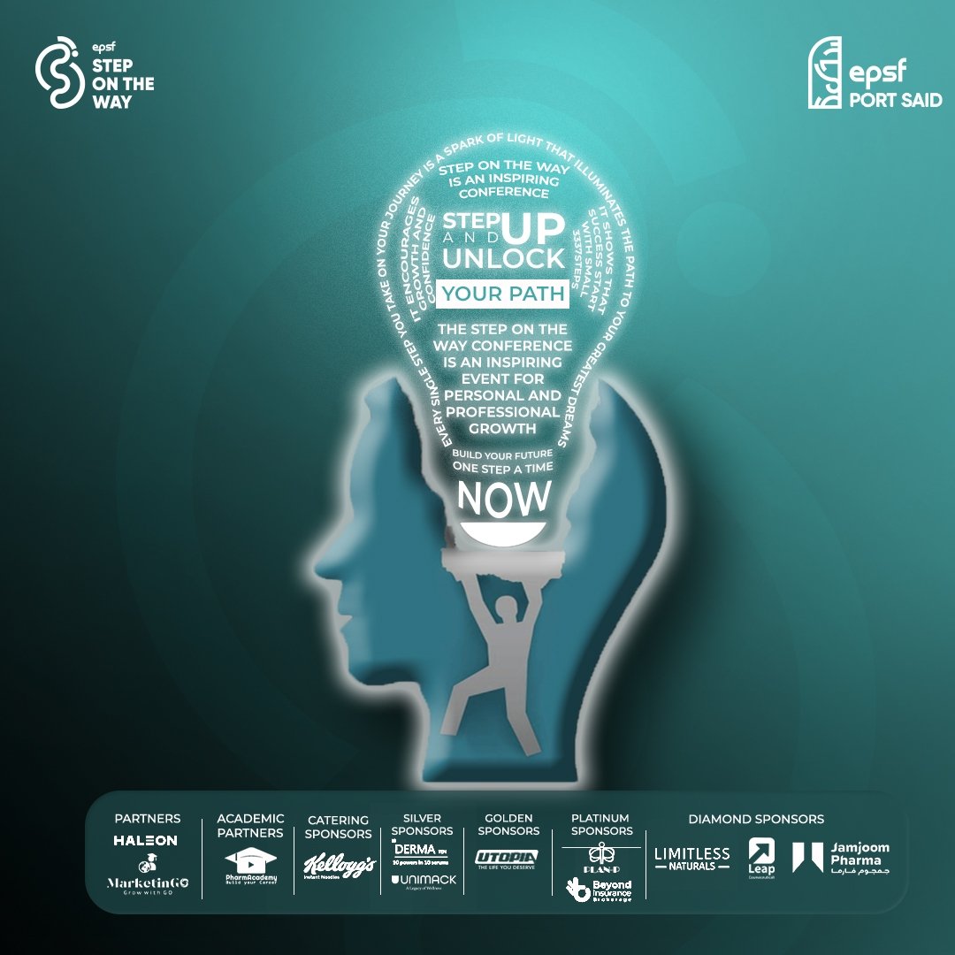 في لحظة بتفكّر…
وتكتشف إن جواك جزء بينوّر الطريق لو خدت الخطوة الصح.
Step On The Way
بيحوّل التفكير لقرار — والقرار لبداية.
احجز مكانك 👇
forms.gle/aupWQVn4bEXkBy…
#Step_in_Stand_out
#SOTW18
#EPSF_PortSaid